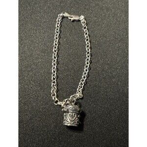 925 Vintage Prayer Box Poisen Articulated 7in Bracelet